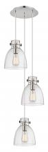 Innovations Lighting 113-410-1PS-PN-G412-8SDY - Newton Bell - 3 Light - 16 inch - Polished Nickel - Multi Pendant