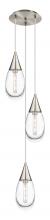 Innovations Lighting 113-450-1P-SN-G450-6CL - Malone - 3 Light - 14 inch - Brushed Satin Nickel - Multi Pendant