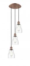 Innovations Lighting 113B-3P-AC-G394 - Ellery - 3 Light - 12 inch - Antique Copper - Cord Hung - Multi Pendant