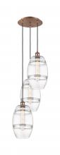 Innovations Lighting 113B-3P-AC-G557-8CL - Vaz - 3 Light - 15 inch - Antique Copper - Cord hung - Multi Pendant