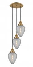 Innovations Lighting 113F-3P-BB-G165 - Geneseo - 3 Light - 13 inch - Brushed Brass - Cord hung - Multi Pendant