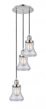 Innovations Lighting 113F-3P-PN-G192 - Bellmont - 3 Light - 13 inch - Polished Nickel - Cord hung - Multi Pendant