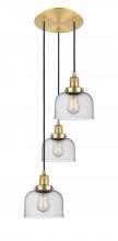 Innovations Lighting 113F-3P-SG-G74 - Cone - 3 Light - 14 inch - Satin Gold - Cord hung - Multi Pendant