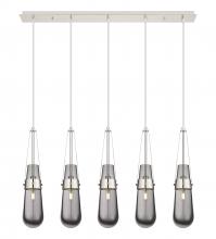 Innovations Lighting 125-452-1P-PN-G452-4SM - Milan - 5 Light - 36 inch - Polished Nickel - Linear Pendant