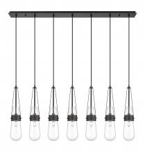 Innovations Lighting 127-452-1P-BK-G452-4CL - Milan - 7 Light - 48 inch - Matte Black - Linear Pendant