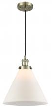 Innovations Lighting 201C-AB-G41-L-LED - Cone - 1 Light - 12 inch - Antique Brass - Cord hung - Mini Pendant