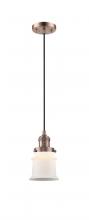 Innovations Lighting 201C-AC-G181S-LED - Canton - 1 Light - 5 inch - Antique Copper - Cord hung - Mini Pendant