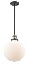 Innovations Lighting 201C-BAB-G201-10-LED - Beacon - 1 Light - 10 inch - Black Antique Brass - Cord hung - Mini Pendant
