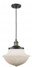 Innovations Lighting 201C-BAB-G541-LED - Oxford - 1 Light - 12 inch - Black Antique Brass - Cord hung - Mini Pendant