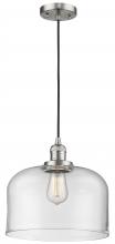 Innovations Lighting 201C-SN-G72-L - Bell - 1 Light - 12 inch - Brushed Satin Nickel - Cord hung - Mini Pendant