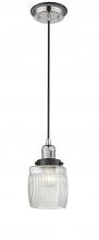 Innovations Lighting 201CBP-PNBK-G302 - Colton - 1 Light - 6 inch - Polished Nickel - Cord hung - Mini Pendant