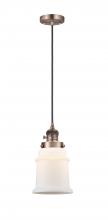 Innovations Lighting 201CSW-AC-G181-LED - Canton - 1 Light - 6 inch - Antique Copper - Cord hung - Mini Pendant