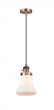 Innovations Lighting 201CSW-AC-G191-LED - Bellmont - 1 Light - 6 inch - Antique Copper - Cord hung - Mini Pendant