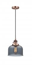 Innovations Lighting 201CSW-AC-G73-LED - Bell - 1 Light - 8 inch - Antique Copper - Cord hung - Mini Pendant
