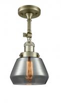 Innovations Lighting 201F-AB-G173-LED - Fulton - 1 Light - 7 inch - Antique Brass - Semi-Flush Mount
