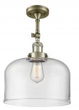 Innovations Lighting 201F-AB-G72-L - Bell - 1 Light - 12 inch - Antique Brass - Semi-Flush Mount