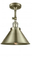 Innovations Lighting 201F-AB-M10-AB-LED - Briarcliff - 1 Light - 10 inch - Antique Brass - Semi-Flush Mount