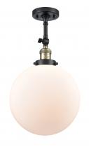 Innovations Lighting 201F-BAB-G201-12 - Beacon - 1 Light - 12 inch - Black Antique Brass - Semi-Flush Mount