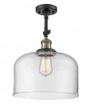 Innovations Lighting 201F-BAB-G72-L - Bell - 1 Light - 12 inch - Black Antique Brass - Semi-Flush Mount