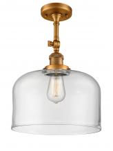 Innovations Lighting 201F-BB-G72-L - Bell - 1 Light - 12 inch - Brushed Brass - Semi-Flush Mount