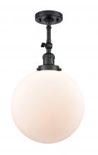 Innovations Lighting 201F-BK-G201-12 - Beacon - 1 Light - 12 inch - Matte Black - Semi-Flush Mount