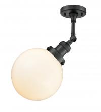 Innovations Lighting 201F-BK-G201-8 - Beacon - 1 Light - 8 inch - Matte Black - Semi-Flush Mount