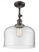 Innovations Lighting 201F-OB-G72-L - Bell - 1 Light - 12 inch - Oil Rubbed Bronze - Semi-Flush Mount