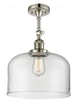 Innovations Lighting 201F-PN-G72-L - Bell - 1 Light - 12 inch - Polished Nickel - Semi-Flush Mount