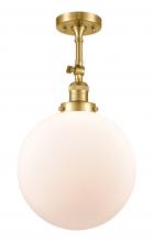 Innovations Lighting 201F-SG-G201-12 - Beacon - 1 Light - 12 inch - Satin Gold - Semi-Flush Mount