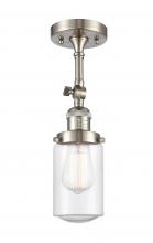 Innovations Lighting 201F-SN-G314 - Dover - 1 Light - 5 inch - Brushed Satin Nickel - Semi-Flush Mount