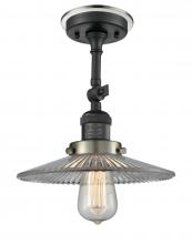 Innovations Lighting 201FBP-BKSN-G2 - Halophane - 1 Light - 9 inch - Matte Black - Semi-Flush Mount