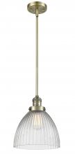 Innovations Lighting 201S-AB-G222-LED - Seneca Falls - 1 Light - 10 inch - Antique Brass - Stem Hung - Mini Pendant