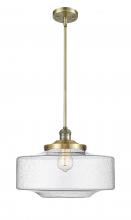 Innovations Lighting 201S-AB-G694-16-LED - Bridgeton - 1 Light - 12 inch - Antique Brass - Stem Hung - Mini Pendant
