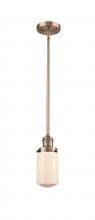 Innovations Lighting 201S-AC-G311-LED - Dover - 1 Light - 5 inch - Antique Copper - Stem Hung - Mini Pendant