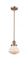 Innovations Lighting 201S-AC-G321-LED - Olean - 1 Light - 7 inch - Antique Copper - Stem Hung - Mini Pendant
