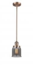 Innovations Lighting 201S-AC-G53-LED - Bell - 1 Light - 5 inch - Antique Copper - Stem Hung - Mini Pendant
