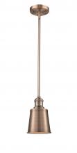 Innovations Lighting 201S-AC-M9-AC-LED - Addison - 1 Light - 5 inch - Antique Copper - Stem Hung - Mini Pendant