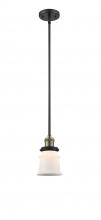 Innovations Lighting 201S-BAB-G181S-LED - Canton - 1 Light - 5 inch - Black Antique Brass - Stem Hung - Mini Pendant