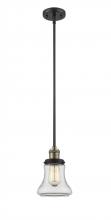 Innovations Lighting 201S-BAB-G192-LED - Bellmont - 1 Light - 7 inch - Black Antique Brass - Stem Hung - Mini Pendant