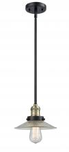 Innovations Lighting 201S-BAB-G2-LED - Halophane - 1 Light - 9 inch - Black Antique Brass - Stem Hung - Mini Pendant