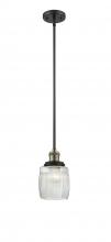 Innovations Lighting 201S-BAB-G302-LED - Colton - 1 Light - 6 inch - Black Antique Brass - Stem Hung - Mini Pendant