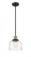 Innovations Lighting 201S-BAB-G713-LED - Bell - 1 Light - 8 inch - Black Antique Brass - Stem Hung - Mini Pendant