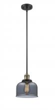 Innovations Lighting 201S-BAB-G73-LED - Bell - 1 Light - 8 inch - Black Antique Brass - Stem Hung - Mini Pendant