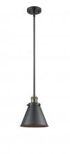 Innovations Lighting 201S-BAB-M13-BK-LED - Appalachian - 1 Light - 8 inch - Black Antique Brass - Stem Hung - Mini Pendant