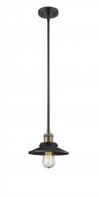 Innovations Lighting 201S-BAB-M6-LED - Railroad - 1 Light - 8 inch - Black Antique Brass - Stem Hung - Mini Pendant