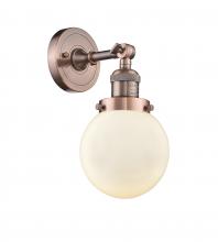 Innovations Lighting 203-AC-G201-6-LED - Beacon - 1 Light - 6 inch - Antique Copper - Sconce