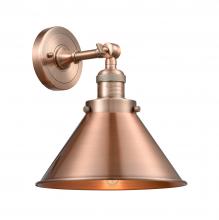 Innovations Lighting 203-AC-M10-AC-LED - Briarcliff - 1 Light - 10 inch - Antique Copper - Sconce
