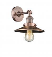 Innovations Lighting 203-AC-M3-LED - Railroad - 1 Light - 8 inch - Antique Copper - Sconce