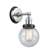 Innovations Lighting 203PC-BPBK-HRBK-G204-6 - Beacon - 1 Light - 6 inch - Polished Chrome - Sconce