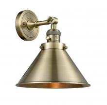 Innovations Lighting 203SW-AB-M10-AB-LED - Briarcliff - 1 Light - 10 inch - Antique Brass - Sconce